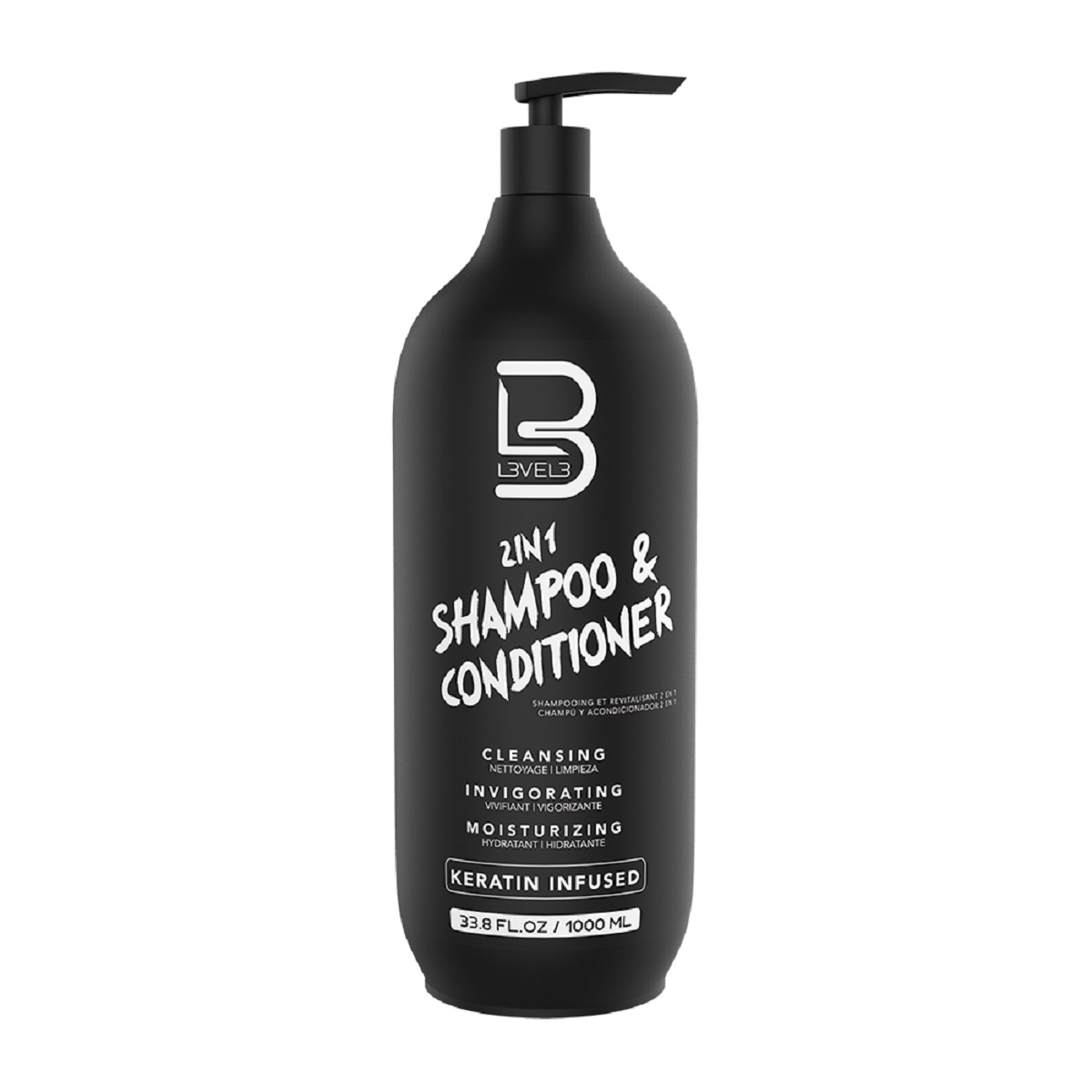 Level3 Champú -Acondicionador 2 en 1 Queratina1000ml