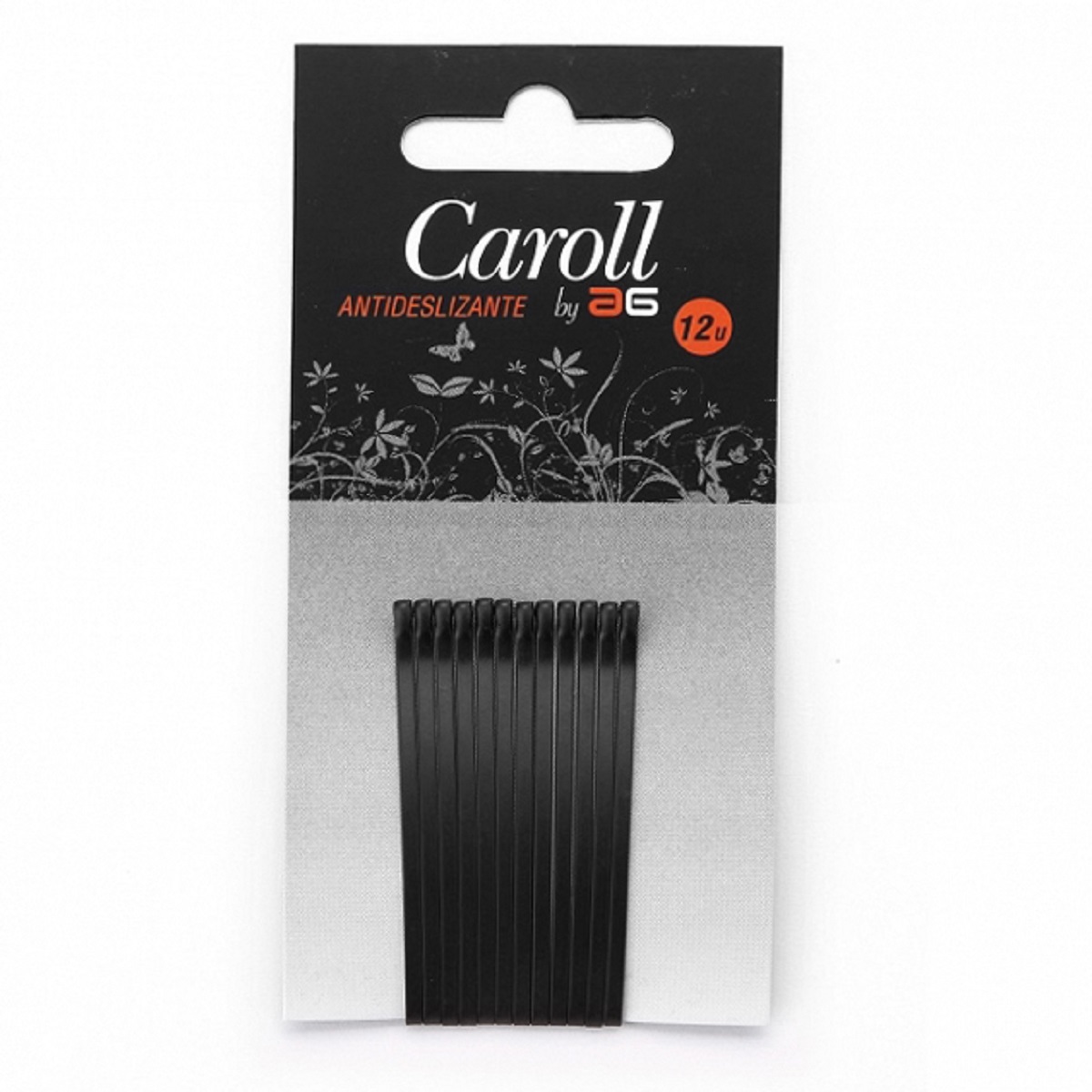 Horquilla Clip Negro Caroll 12u