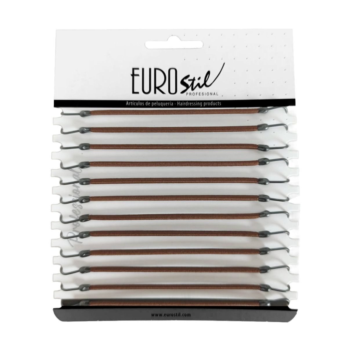 Eurostil Gomas Gancho Marrones 12u(00637)