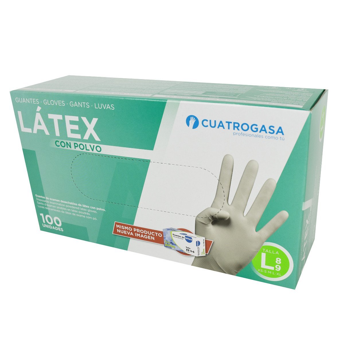 Cuatrogasa Guantes Látex