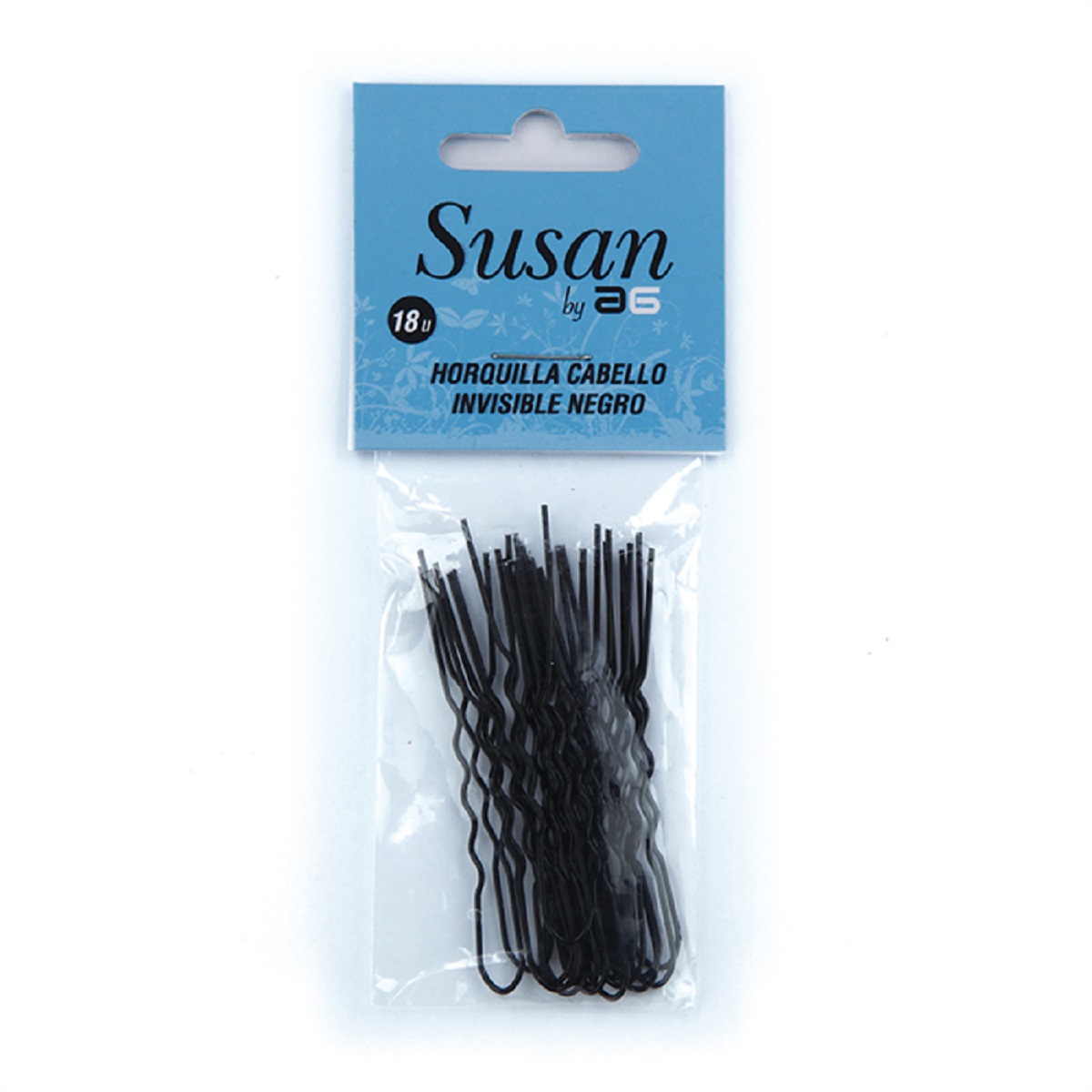 Horquillas Invisibles Negras 18u(16001)