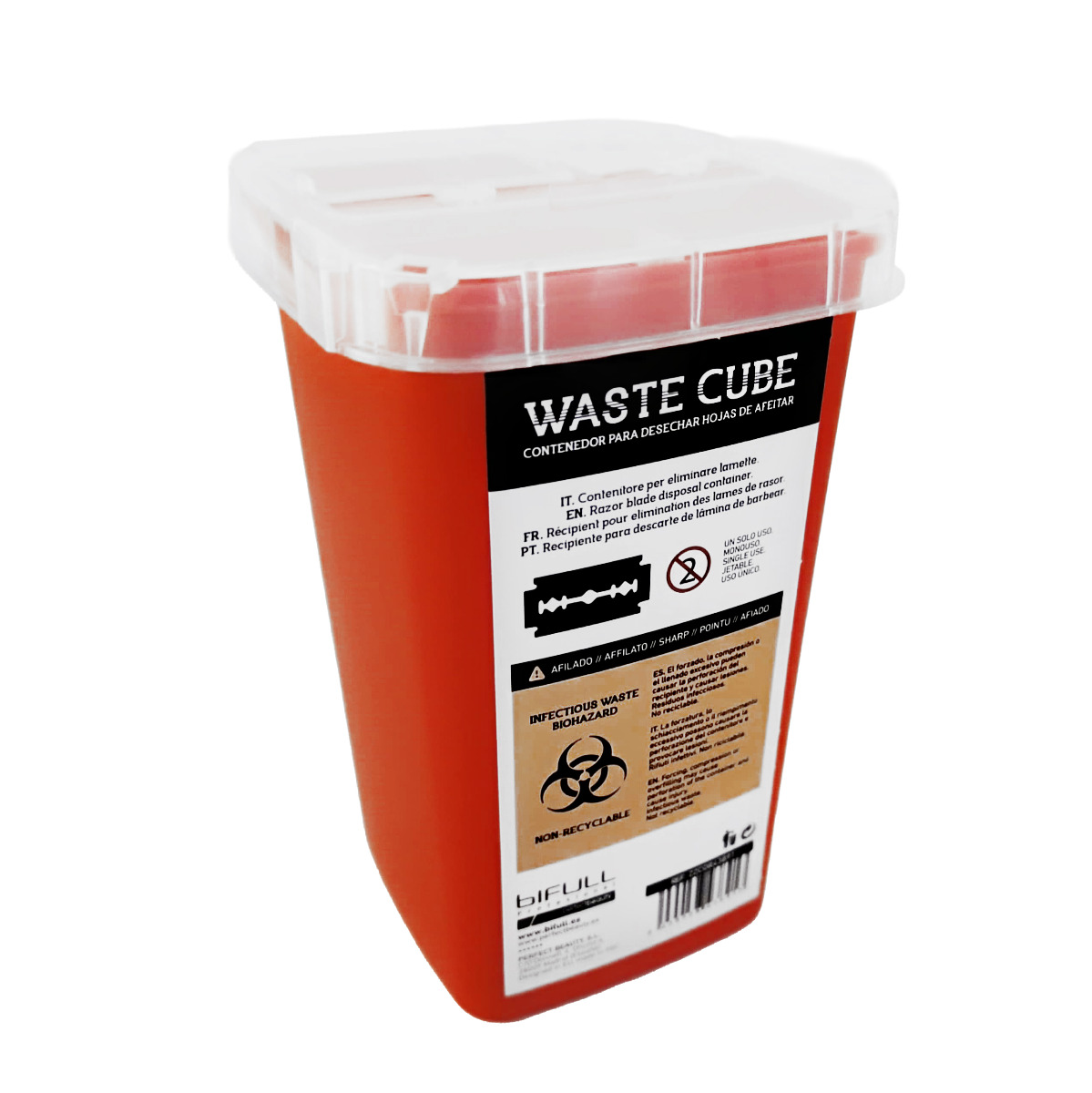 Bifull Contenedor Desechar Hojas de Afeitar Waste Cube