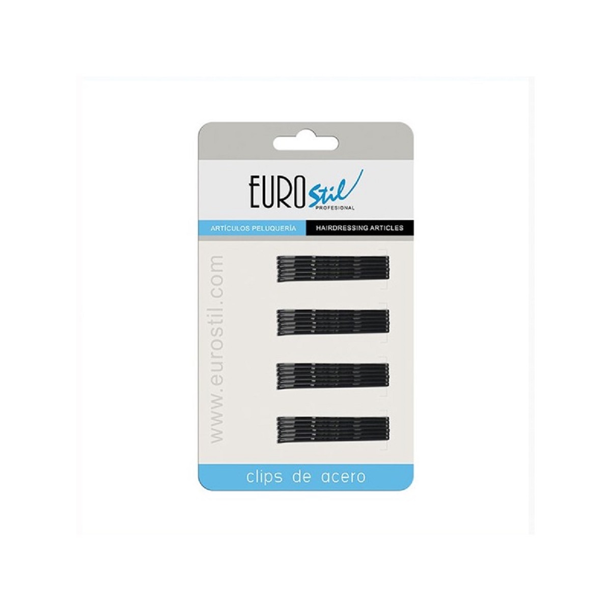 Eurostil Clips Ondulados Negros 50mm 24u(1609/50)