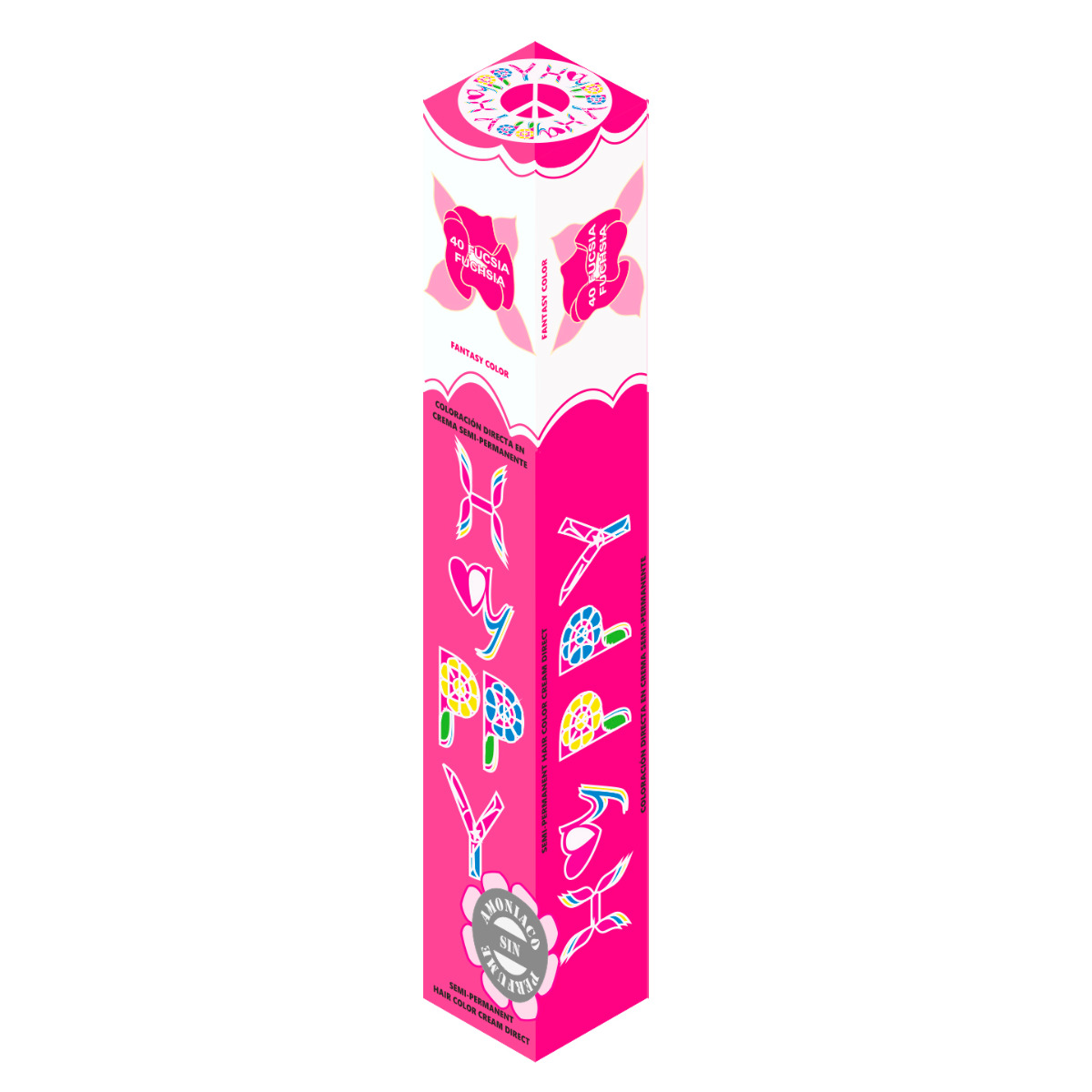 Hayppy Fantasía Semipermanente Nº40 Fuchsia 100ml - Imagen 3