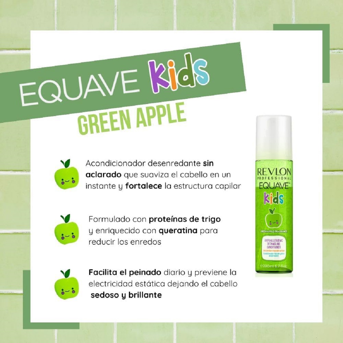 Revlon Equave Kids Manzana 200ml - Imagen 2
