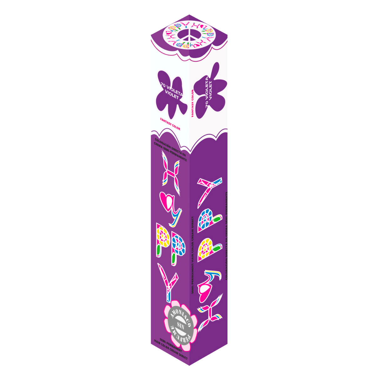 Hayppy Fantasía Semipermanente Nº70 Violeta 100ml - Imagen 3