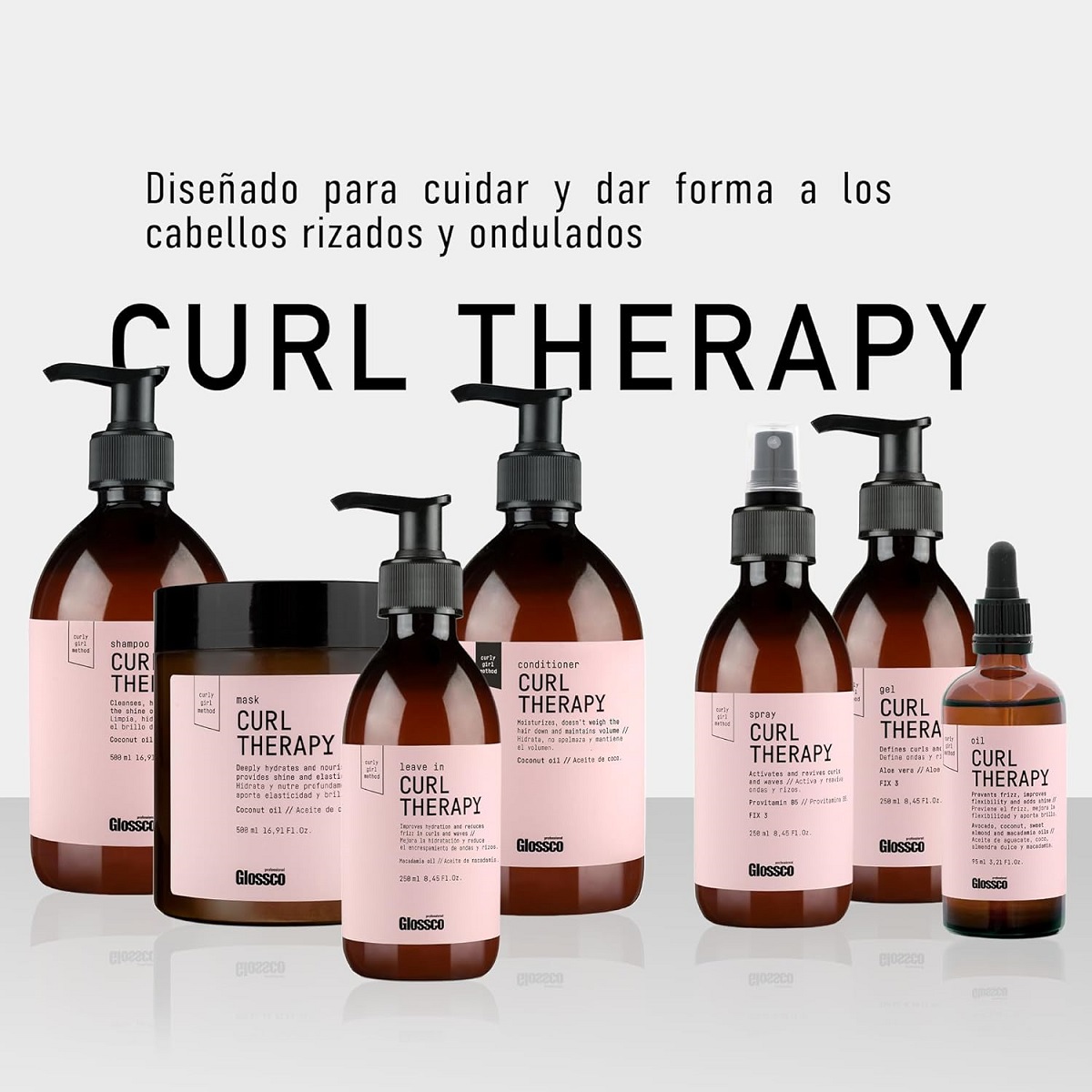 Glossco Curl Therapy Champú 500ml - Imagen 3