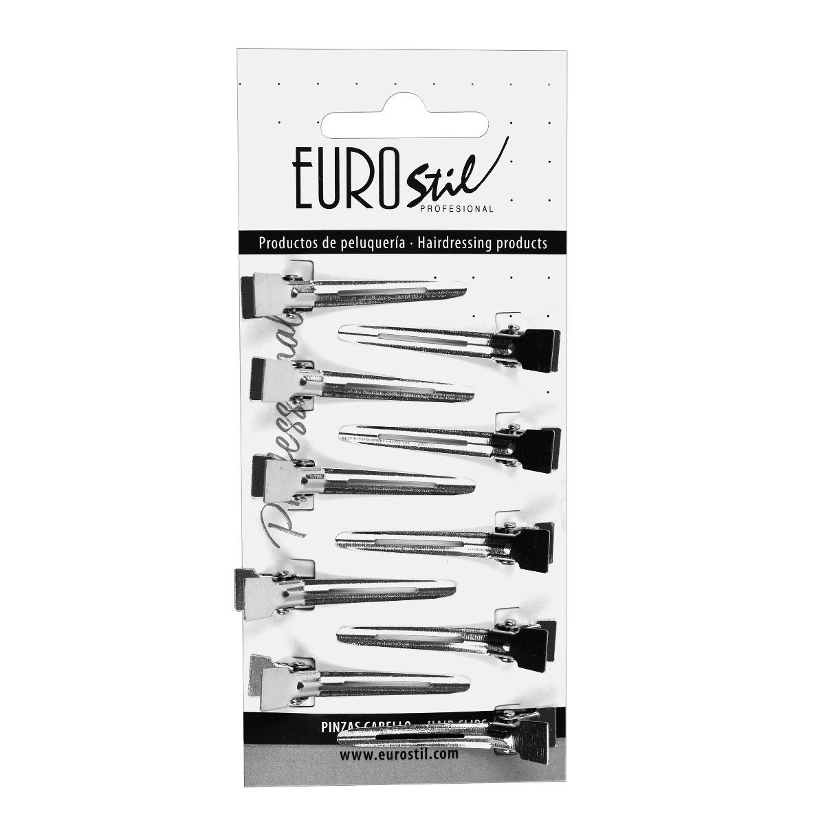 Eurostil Pinzas Metal Cabeza Ancha 10u(4,5cm)